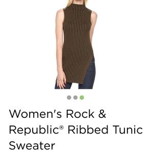 Rock and Republic ladies ribbed tunic sweater